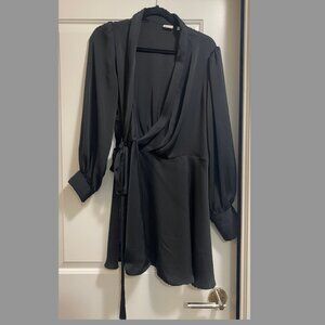 Aritzia Babaton Black Wrap Dress